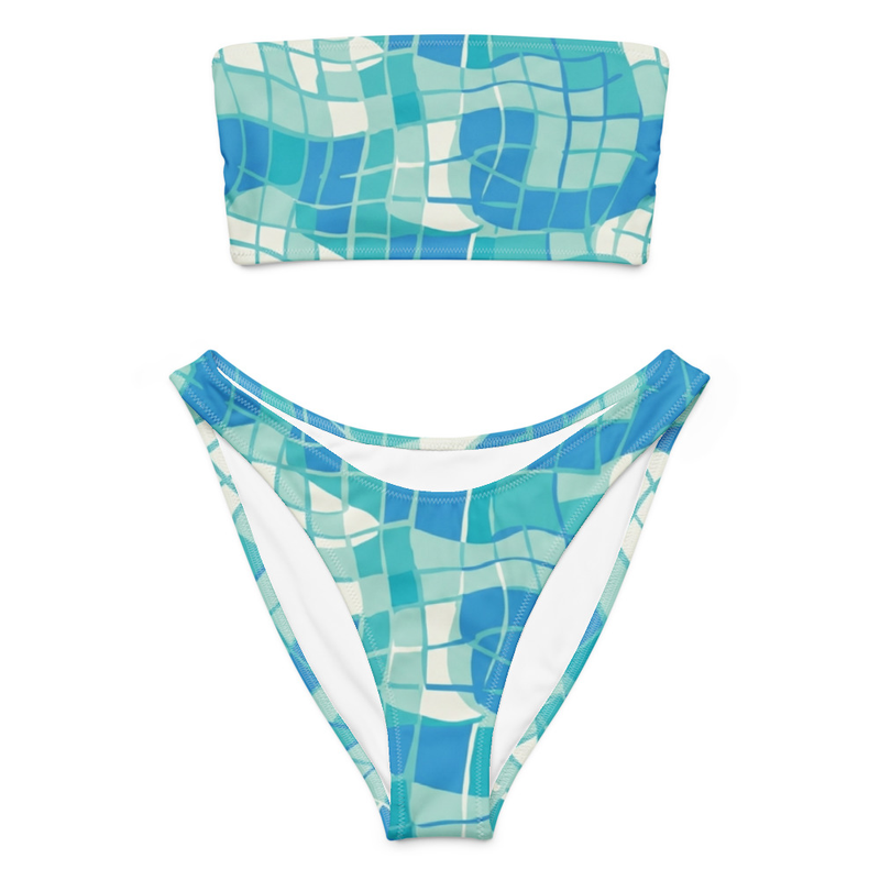 Bandeau bikini - Pool tile wave hero